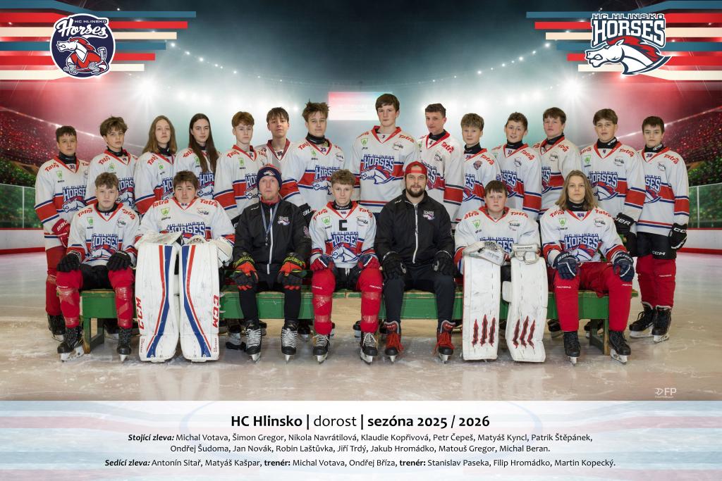 Týmové foto Dorost sezóna 2025 2026